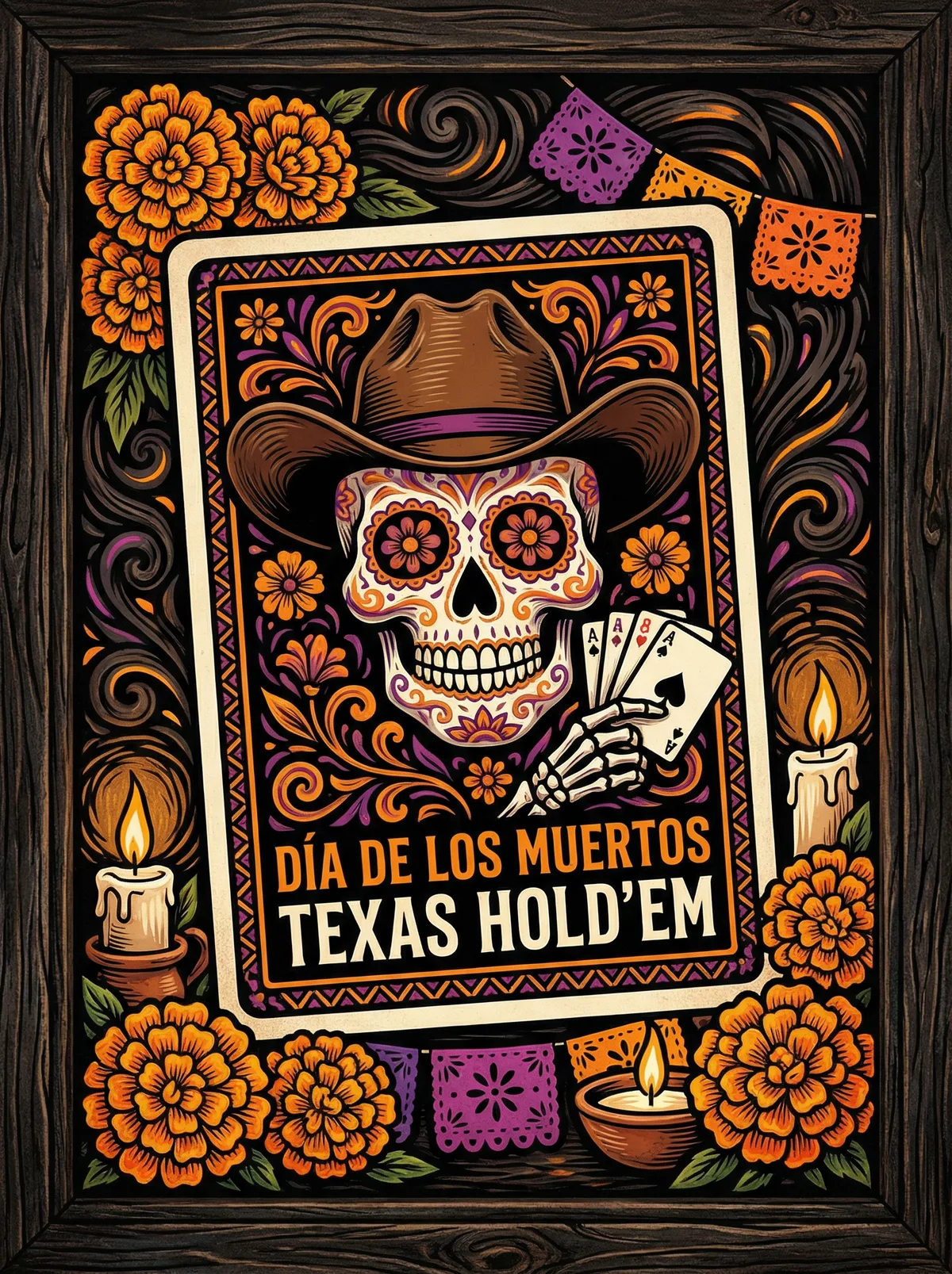 开元棋牌骷髅德州扑克游戏卡牌